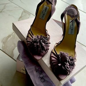 Lavender Suede Jimmy Choo Heels. Perfect for winter in Palm Beach or favorite 🌴